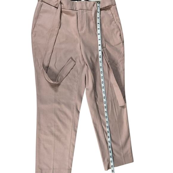 Banana Republic Avery Pants Womens Blush Size 2P Faux Bow Belt Soft Pockets - Picture 5 of 9